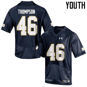 Notre Dame Fighting Irish Youth Jimmy Thompson #46 Navy Under Armour Authentic Stitched College NCAA Football Jersey RLE3399QF